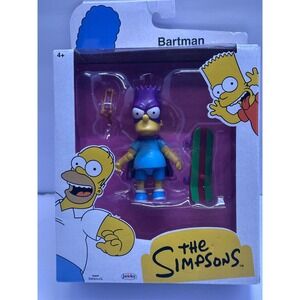 The Simpsons Bartman Action Figure Jakks Pacific Slingshot Skateboard New